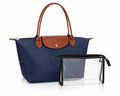 1 Shopper Tasche + 1 Transparente Kosmetiktasche, Damen Taschen Set, Wasserabweisende Schultertasche, Große Handtasche für Alltag, Büro, Reisen, Strand, Einkauf & Urlaub