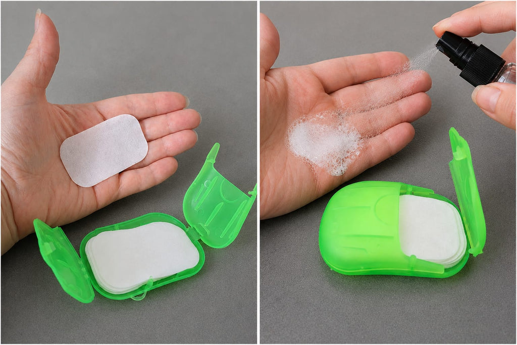 CLUBOK Familien-Reise-Notfallset... Einweghandschuhe und Komprimierte Handtücher, Feuer- und wasserbeständige Dokumententasche, Pflaster, Sprühflasche und Seifenblätter, Urinbeutel und Brechbeutel, Wattestäbchen mit Alkohol und Jod