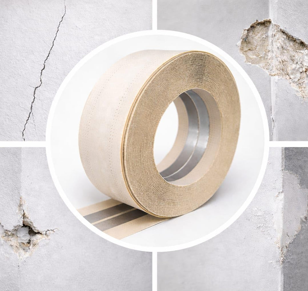 Aluminium Eckband 30 m x 50 mm - Kantenschutzband und Fugenband für Trockenbau und Wandreparatur lnnen- und Außenecken - Flexibles Metallband mit Aluminiumstreifen